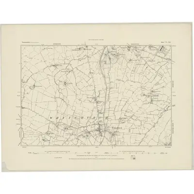 1882 Map of Somerset VI.SE, 1884 Print