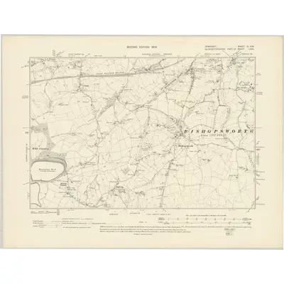 1902 Map of Somerset VI.SW, 1904 Print