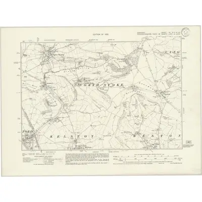 1930 Map of Somerset VII.NE & SE, 1932 Print