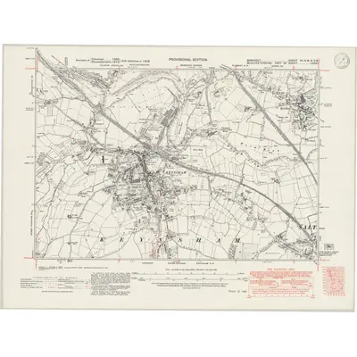 1938 Map of Somerset VII.NW & SW, 1946 Print