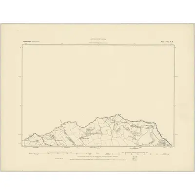 1882 Map of Somerset VIII.NW, 1884 Print