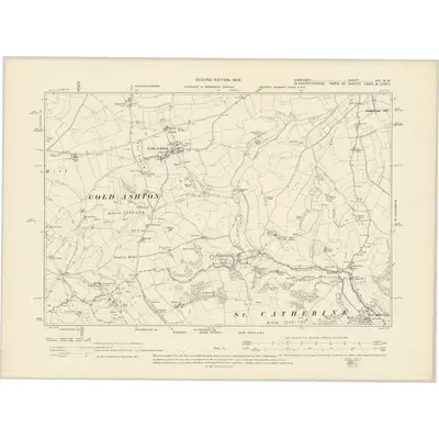 1902 Map of Somerset VIII.NW, 1905 Print