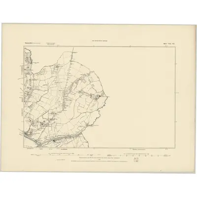 1882 Map of Somerset VIII.SE, 1884 Print