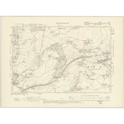 1902 Map of Somerset VIII.SE, 1904 Print