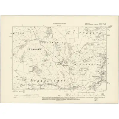 1902 Map of Somerset VIII.SW, 1903 Print