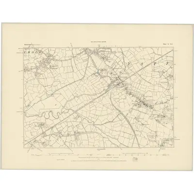 1882 Map of Somerset X.NE, 1884 Print