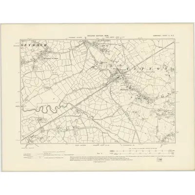 1902 Map of Somerset X.NE, 1904 Print