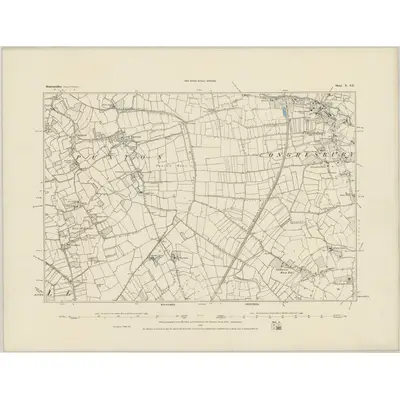 1883 Map of Somerset X.SE, 1884 Print