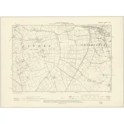 1902 Map of Somerset X.SE, 1904 Print