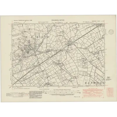 1938 Map of Somerset X.SW, 1948 Print