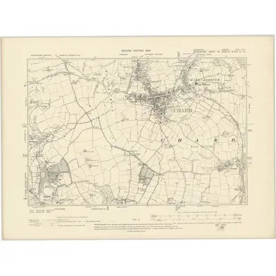 1901 Map of Somerset XCI.NE, 1905 Print