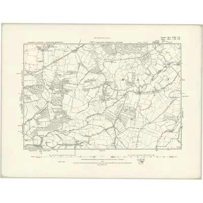 1886 Map of Somerset XCIII.NE, 1888 Print