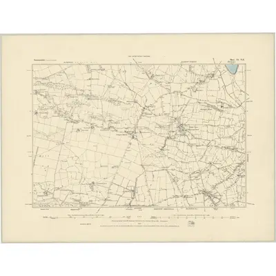 1882 Map of Somerset XI.NE, 1884 Print