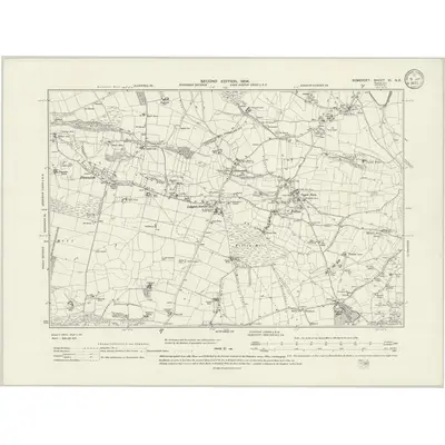 1902 Map of Somerset XI.NE, 1933 Print