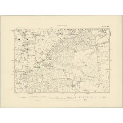 1882 Map of Somerset XI.NW, 1884 Print