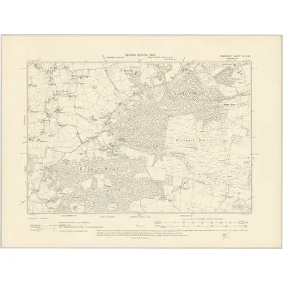 1902 Map of Somerset XI.NW, 1903 Print