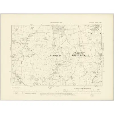 1902 Map of Somerset XI.SE, 1903 Print