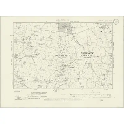 1902 Map of Somerset XI.SE, 1933 Print