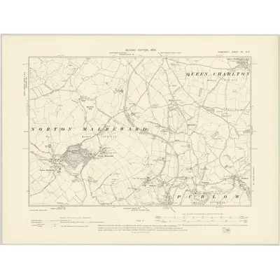 1902 Map of Somerset XII.NE, 1904 Print