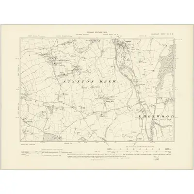 1902 Map of Somerset XII.SE, 1903 Print