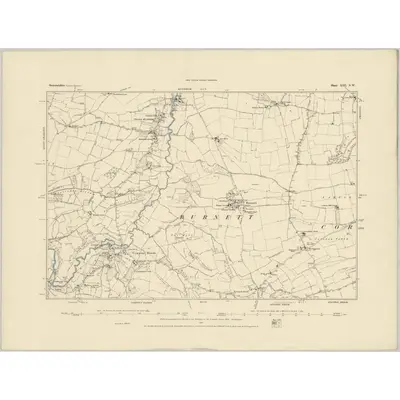 1882 Map of Somerset XIII.NW, 1884 Print
