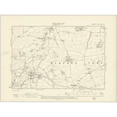 1902 Map of Somerset XIII.NW, 1903 Print