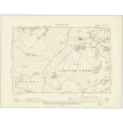 1902 Map of Somerset XIII.SE, 1903 Print