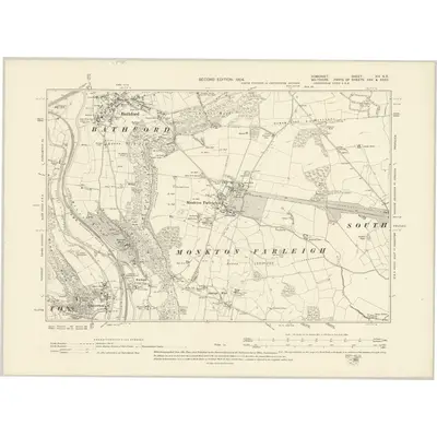 1902 Map of Somerset XIV.NE, 1904 Print