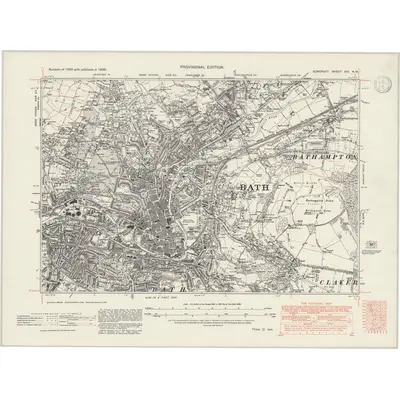 1938 Map of Somerset XIV.NW, 1947 Print