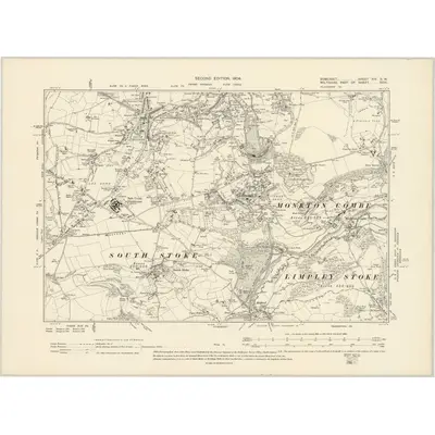1902 Map of Somerset XIV.SW, 1904 Print