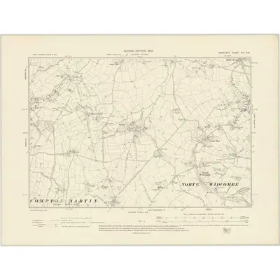1902 Map of Somerset XIX.NW, 1904 Print