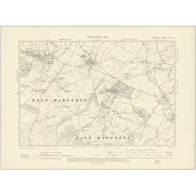 1902 Map of Somerset XIX.SW, 1904 Print