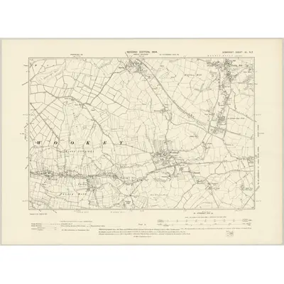 1902 Map of Somerset XL.NE, 1904 Print