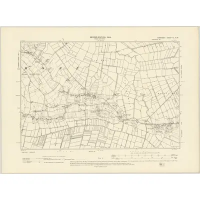 1902 Map of Somerset XL.NW, 1904 Print