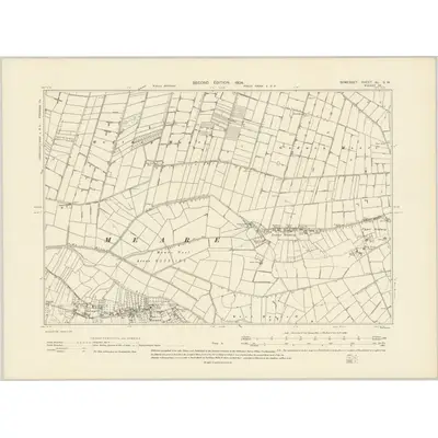 1902 Map of Somerset XL.SW, 1904 Print