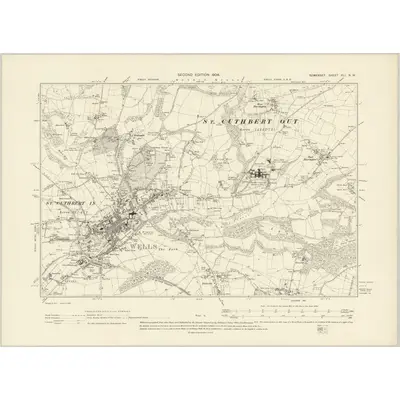 1902 Map of Somerset XLI.NW, 1904 Print