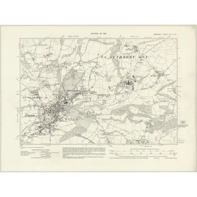 1929 Map of Somerset XLI.NW, 1931 Print