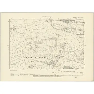1902 Map of Somerset XLI.SW, 1904 Print