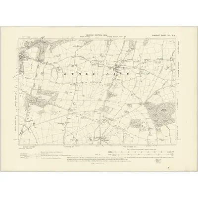 1902 Map of Somerset XLII.NW, 1904 Print
