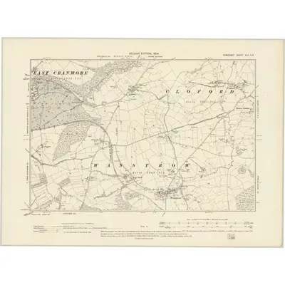 1902 Map of Somerset XLII.SE, 1904 Print