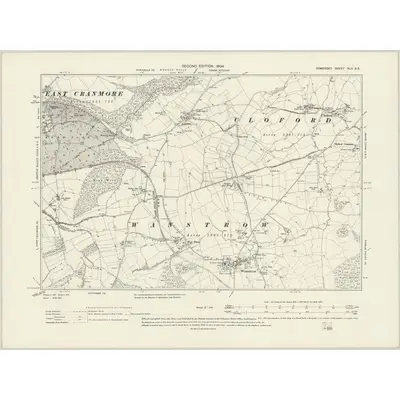 1902 Map of Somerset XLII.SE, 1932 Print