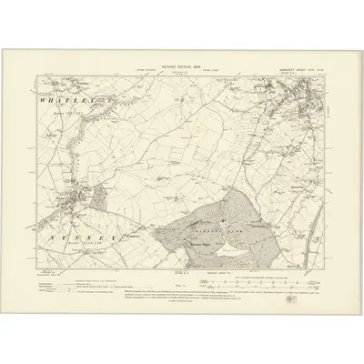 1902 Map of Somerset XLIII.NW, 1904 Print