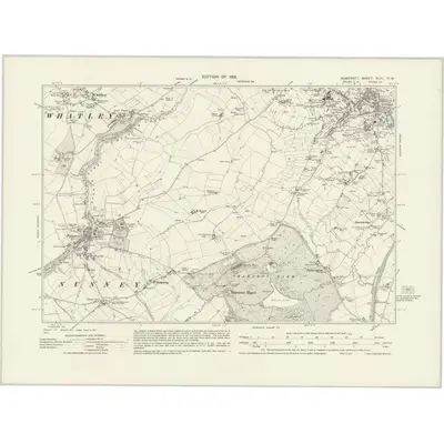 1929 Map of Somerset XLIII.NW, 1931 Print