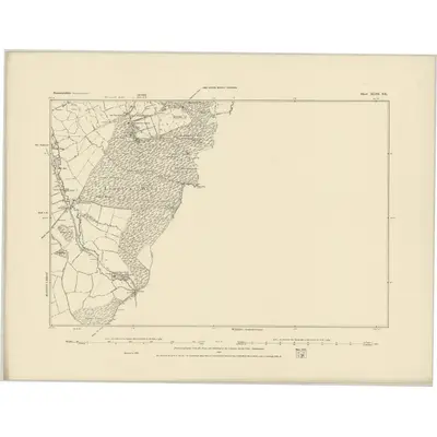 1884 Map of Somerset XLIII.SE, 1885 Print