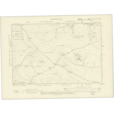 1902 Map of Somerset XLIV.SE & LVIa.NE, 1904 Print