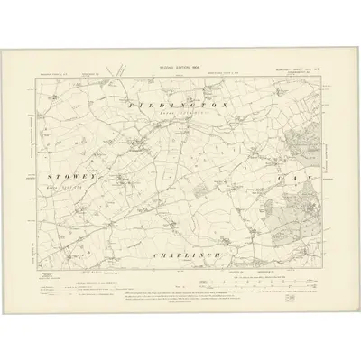 1902 Map of Somerset XLIX.NE, 1904 Print