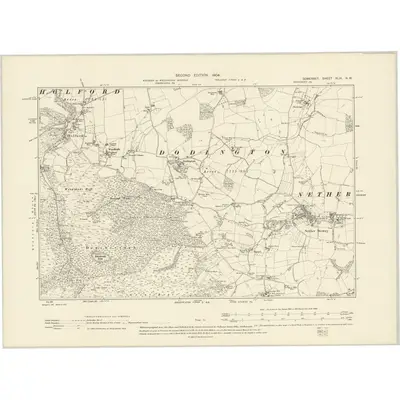 1902 Map of Somerset XLIX.NW, 1904 Print
