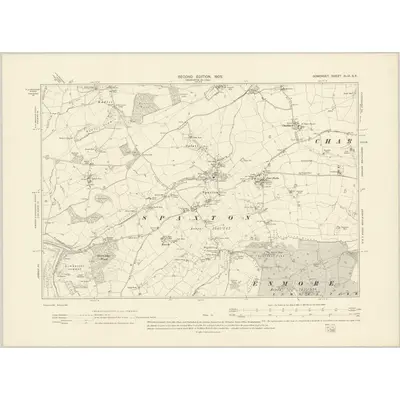 1903 Map of Somerset XLIX.SE, 1905 Print