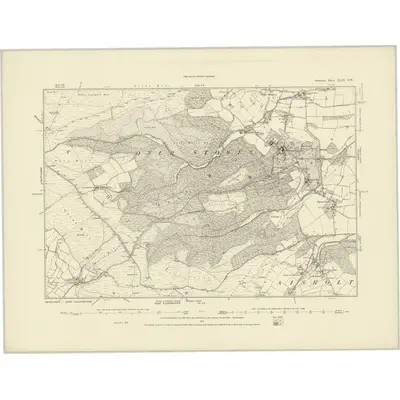 1886 Map of Somerset XLIX.SW, 1887 Print