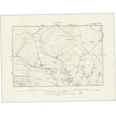 1887 Map of Somerset XLV.NE, 1888 Print